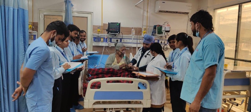 Students on a supervised hospital posting